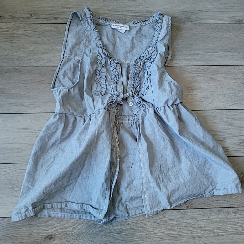 Body Bleu Collection Gray Babydoll Tank Top - Picture 6 of 6
